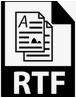 Icône indiquant la présence d'un document au format rtf